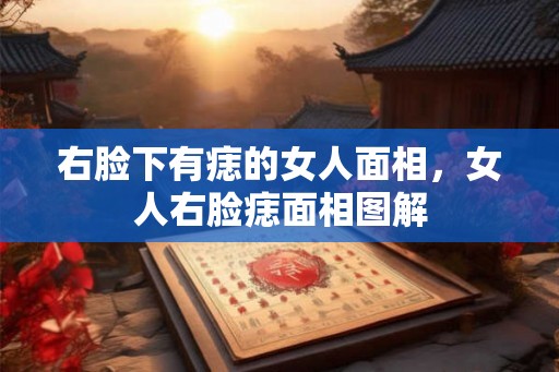 右脸下有痣的女人面相，女人右脸痣面相图解