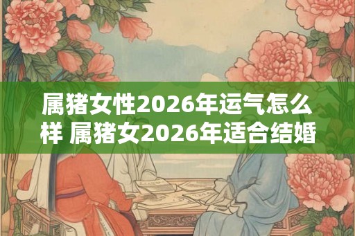 属猪女性2026年运气怎么样 属猪女2026年适合结婚吗