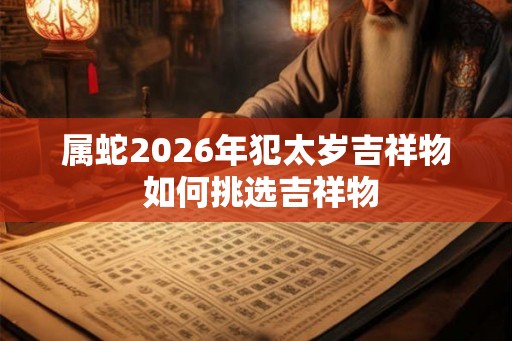 属蛇2026年犯太岁吉祥物 如何挑选吉祥物