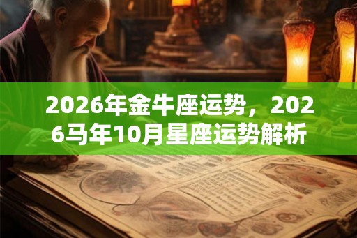 2026年金牛座运势,2026马年10月星座运势解析 2026年金牛座运势,2026马年10月星座运势解析