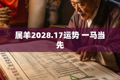 属羊2028.17运势 一马当先 属羊2028.17运势 一马当先