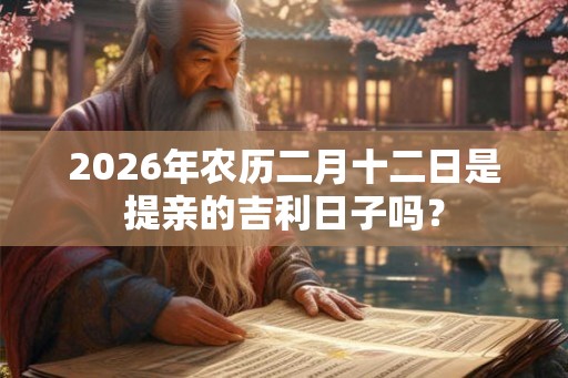 2026年农历二月十二日是提亲的吉利日子吗？