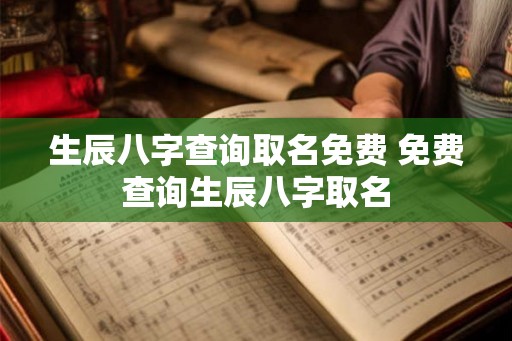 生辰八字查询取名免费 免费查询生辰八字取名