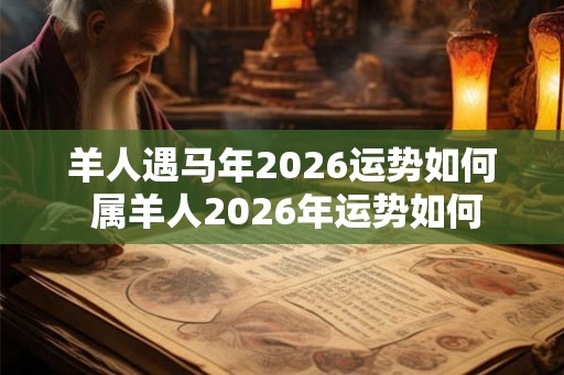 羊人遇马年2026运势如何 属羊人2026年运势如何