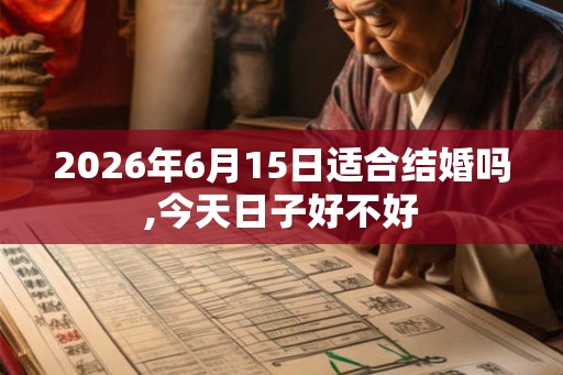 2026年6月15日适合结婚吗,今天日子好不好