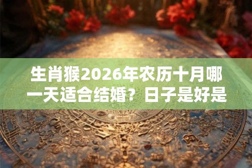 生肖猴2026年农历十月哪一天适合结婚?日子是好是坏? 生肖猴2026年农历十月哪一天适合结婚?日子是好是坏?