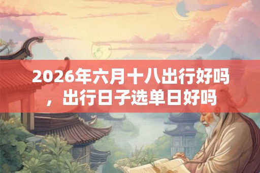 2026年六月十八出行好吗，出行日子选单日好吗