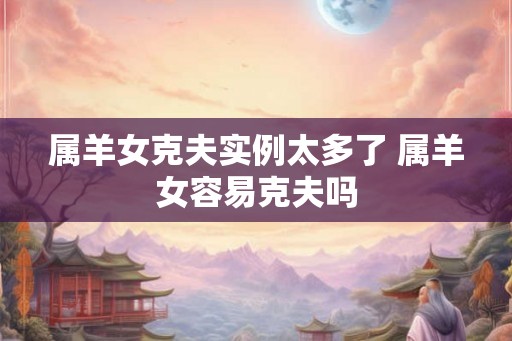 属羊女克夫实例太多了 属羊女容易克夫吗
