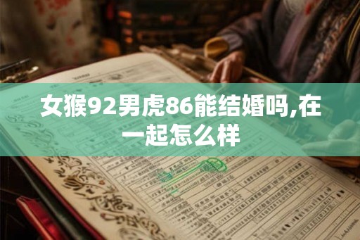 女猴92男虎86能结婚吗,在一起怎么样