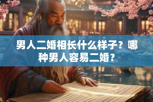 男人二婚相长什么样子?哪种男人容易二婚? 男人二婚相长什么样子?哪种男人容易二婚?