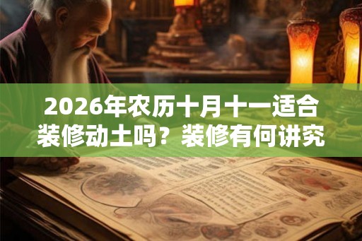 2026年农历十月十一适合装修动土吗？装修有何讲究？