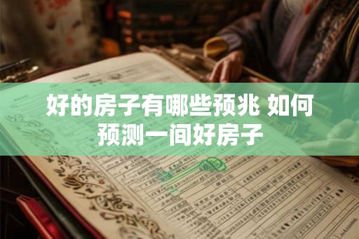 好的房子有哪些预兆 如何预测一间好房子