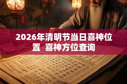 2026年清明节当日喜神位置  喜神方位查询