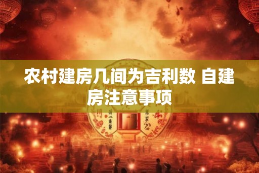 农村建房几间为吉利数 自建房注意事项