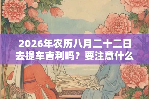 2026年农历八月二十二日去提车吉利吗？要注意什么地方？