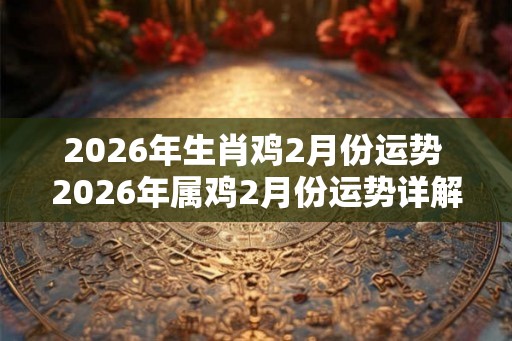 2026年生肖鸡2月份运势 2026年属鸡2月份运势详解 2026年生肖鸡2月份运势 2026年属鸡2月份运势详解