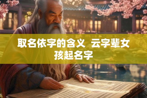 取名依字的含义  云字辈女孩起名字