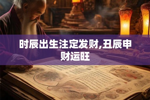 时辰出生注定发财,丑辰申财运旺