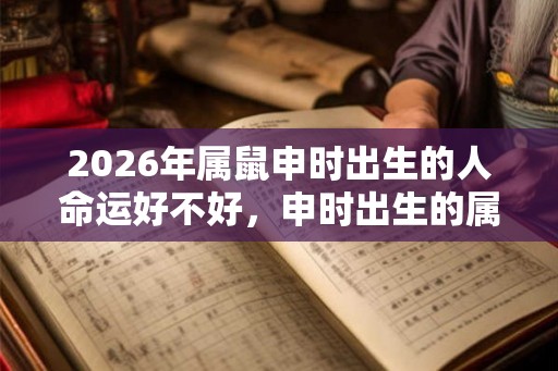 2026年属鼠申时出生的人命运好不好，申时出生的属鼠人什么命？