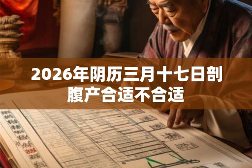 2026年阴历三月十七日剖腹产合适不合适