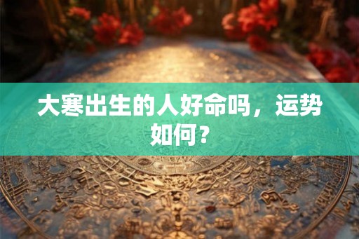 大寒出生的人好命吗，运势如何？