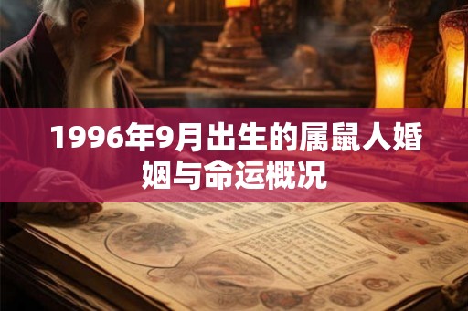 1996年9月出生的属鼠人婚姻与命运概况