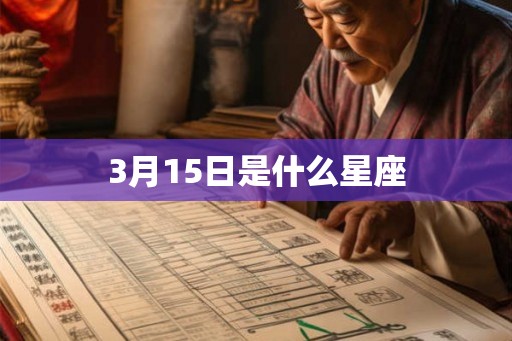 3月15日是什么星座
