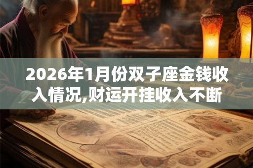 2026年1月份双子座金钱收入情况,财运开挂收入不断