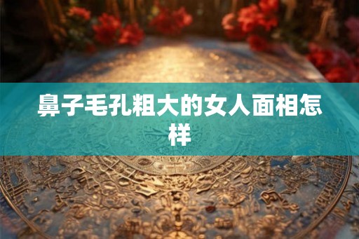 鼻子毛孔粗大的女人面相怎样 鼻子毛孔粗大的女人面相怎样