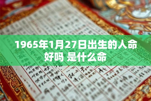 1965年1月27日出生的人命好吗 是什么命