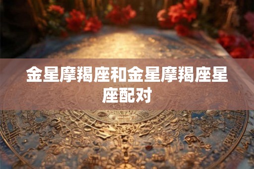 金星摩羯座和金星摩羯座星座配对 金星摩羯座和金星摩羯座星座配对