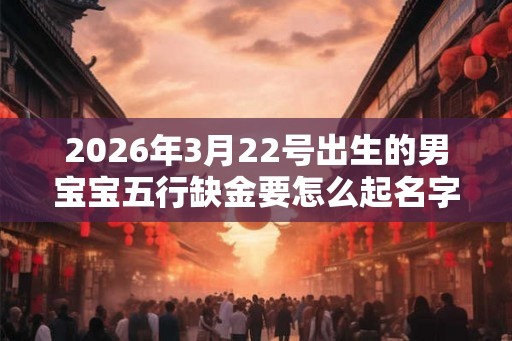 2026年3月22号出生的男宝宝五行缺金要怎么起名字