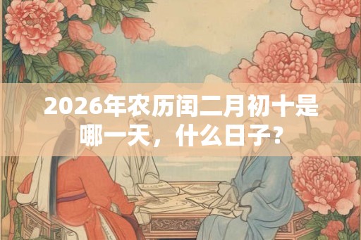 2026年农历闰二月初十是哪一天，什么日子？