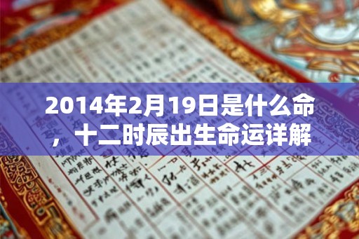 2014年2月19日是什么命，十二时辰出生命运详解