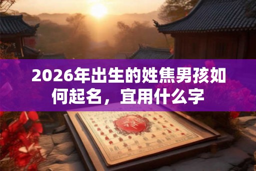 2026年出生的姓焦男孩如何起名，宜用什么字