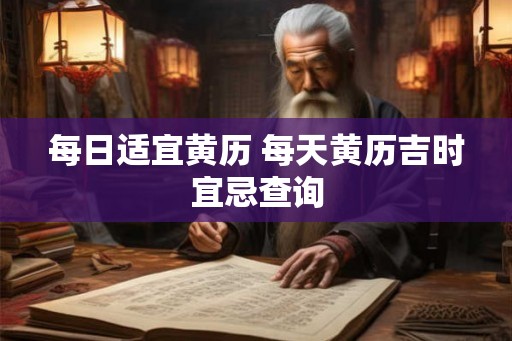 每日适宜黄历 每天黄历吉时宜忌查询