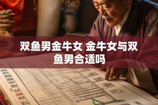 双鱼男金牛女 金牛女与双鱼男合适吗