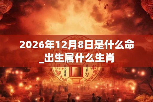 2026年12月8日是什么命_出生属什么生肖