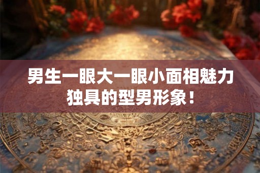 男生一眼大一眼小面相魅力独具的型男形象！