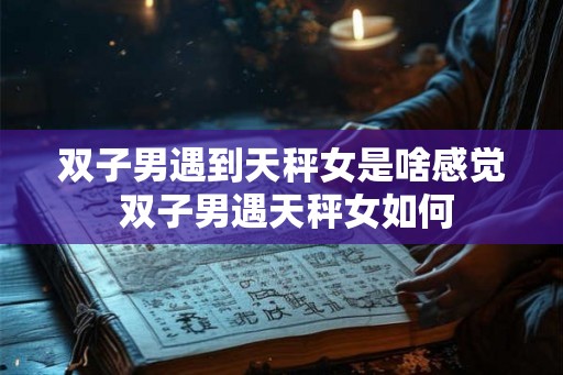 双子男遇到天秤女是啥感觉 双子男遇天秤女如何