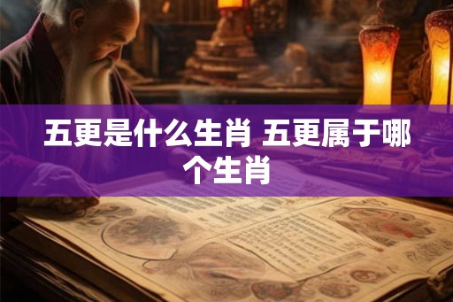 五更是什么生肖 五更属于哪个生肖