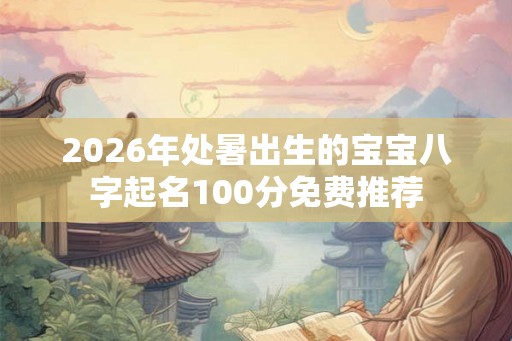 2026年处暑出生的宝宝八字起名100分免费推荐