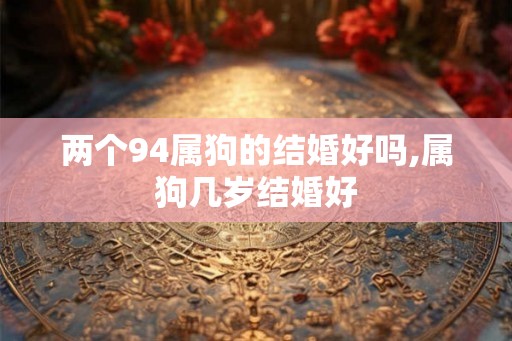 两个94属狗的结婚好吗,属狗几岁结婚好