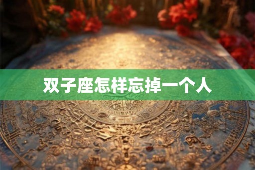 双子座怎样忘掉一个人