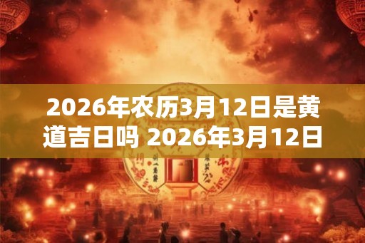 2026年农历3月12日是黄道吉日吗 2026年3月12日是否是黄道吉日