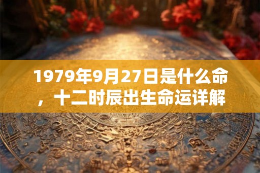 1979年9月27日是什么命，十二时辰出生命运详解
