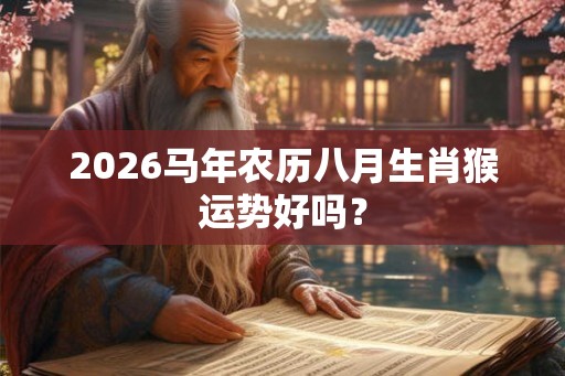 2026马年农历八月生肖猴运势好吗? 2026马年农历八月生肖猴运势好吗?