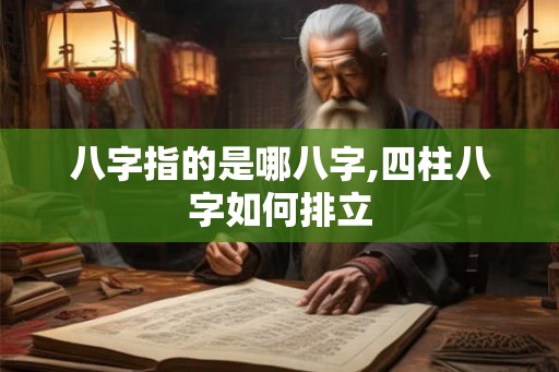 八字指的是哪八字,四柱八字如何排立