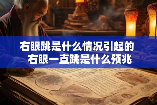 右眼跳是什么情况引起的  右眼一直跳是什么预兆