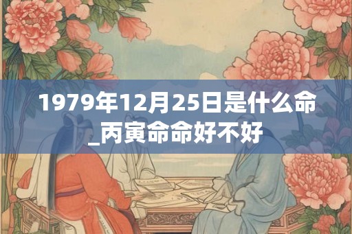 1979年12月25日是什么命_丙寅命命好不好